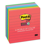 Pads In Marrakesh Colors, Lined, 4 X 4, 90-sheet, 6-pack