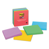 Pads In Marrakesh Colors, Lined, 4 X 4, 90-sheet, 6-pack