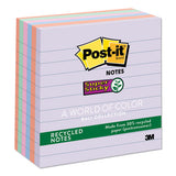 Recycled Notes In Bali Colors, Lined, 4 X 4, 90-sheet, 6-pack