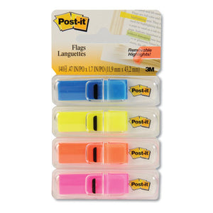 Highlighting Page Flags, 4 Bright Colors, 4 Dispensers, 1-2" X 1 3-4", 35-color