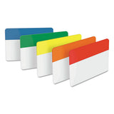 Tabs, Lined, 1-5-cut Tabs, Assorted Primary Colors, 2" Wide, 24-pack