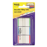 1" Tabs, 1-5-cut Tabs, Lined, Assorted Primary Colors, 1" Wide, 66-pack