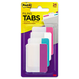 Tabs, 1-5-cut Tabs, Assorted Pastels, 2" Wide, 24-pack