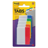 Tabs, 1-5-cut Tabs, Assorted Primary Colors, 2" Wide, 30-pack