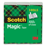 Magic Tape Refill, 1" Core, 0.5" X 36 Yds, Clear, 3-pack