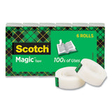 Magic Tape Refill, 1" Core, 0.75" X 83.33 Ft, Clear, 6-pack