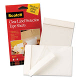 Scotchpad Label Protection Tape Sheets, 4" X 6", Clear, 25-pad, 2 Pads-pack