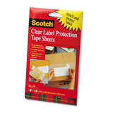 Scotchpad Label Protection Tape Sheets, 4" X 6", Clear, 25-pad, 2 Pads-pack