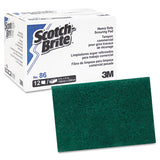 Commercial Heavy Duty Scouring Pad 86, 6" X 9", Green, 12-pack, 3 Packs-carton
