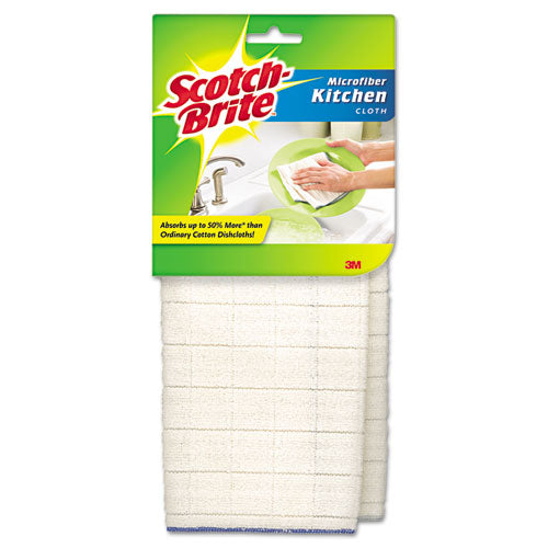 Kitchen Cleaning Cloth, Microfiber, White, 2-pack, 12 Packs-carton