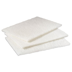 Light Duty Cleansing Pad, 6" X 9", White, 20-pack, 3 Packs-carton