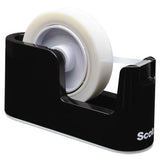 Heavy-duty Weighted Desktop Tape Dispenser, 3" Core, Plastic, Putty-brown