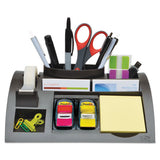 Notes Dispenser With Weighted Base, Plastic, 10 1-4" X 6 3-4" X 2 3-4", Black