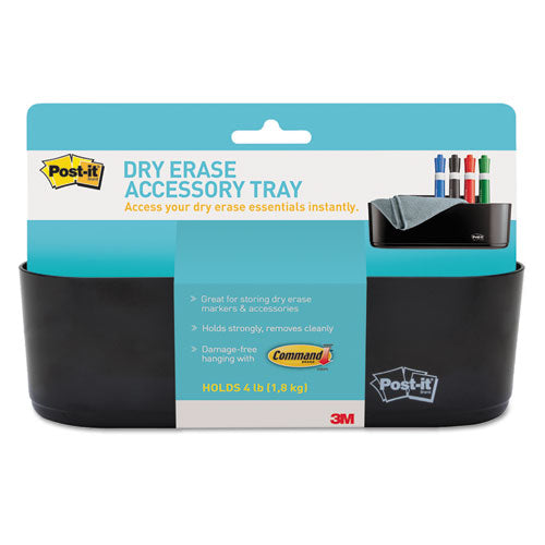 Dry Erase Accessory Tray, 8 1-2 X 3 X 5 1-4, Black