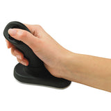 Ergonomic Wireless Three-button Optical Mouse, 2.4 Ghz Frequency-30 Ft Wireless Range, Right Hand Use, Black