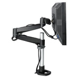 Dual Monitor Swivel Arm, 360 Degree Rotation, +15 Degree--90 Degree Tilt, 180 Degree Pan, Black-gray, Supports 30 Lb