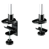 Dual Monitor Swivel Arm, 360 Degree Rotation, +15 Degree--90 Degree Tilt, 180 Degree Pan, Black-gray, Supports 30 Lb