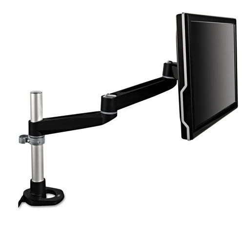 Dual Monitor Swivel Arm, 360 Degree Rotation, +15 Degree--90 Degree Tilt, 180 Degree Pan, Black-gray, Supports 30 Lb