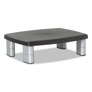 Adjustable Height Monitor Stand, 15" X 12" X 2.63" To 5.78", Black-silver, Supports 80 Lbs