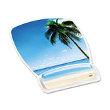 Fun Design Clear Gel Mouse Pad Wrist Rest, 6 4-5 X 8 3-5 X 3-4, Beach Design