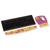 Fun Design Clear Gel Mouse Pad Wrist Rest, 6 4-5 X 8 3-5 X 3-4, Daisy Design