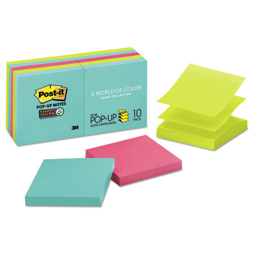 Pop-up 3 X 3 Note Refill, Miami, 90 Notes-pad, 10 Pads-pack
