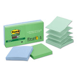 Pop-up Recycled Notes In Bora Bora Colors, 3 X 3, 90-sheet, 10-pack