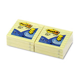 Original Canary Yellow Pop-up Refill, Lined, 3 X 3, 100-sheet, 6-pack