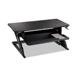 Precision Standing Desk, 35.4" X 22.2" X 6.2" To 20", Black