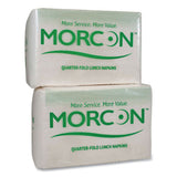 Morsoft 1-4 Fold Lunch Napkins, 1 Ply, 11.5" X 11.5", White, 6,000-carton