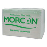 Morsoft 1-4 Fold Lunch Napkins, 1 Ply, 11.5" X 11.5", White, 6,000-carton