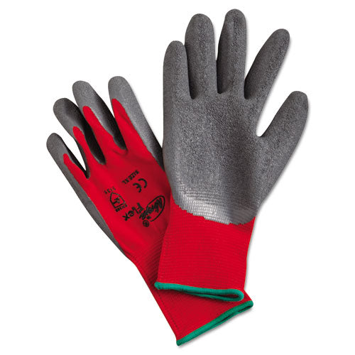 Ninja Flex Latex-coated-palm Gloves, Nylon Shell, X-large, Red-gray