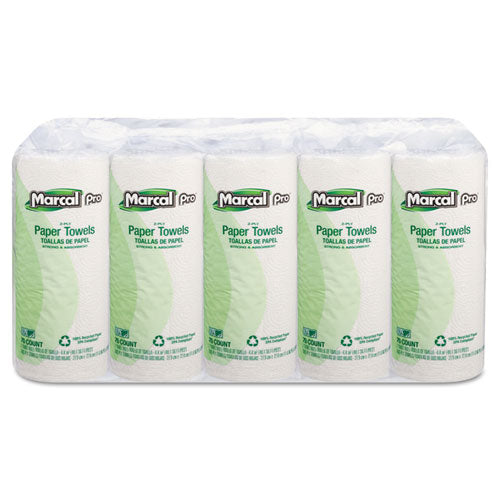100% Premium Recycled Perforated Towels, 11 X 9, White, 70-roll, 15 Rolls-carton