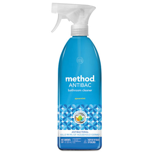 Antibacterial Spray, Bathroom, Spearmint, 28 Oz Bottle, 8-carton