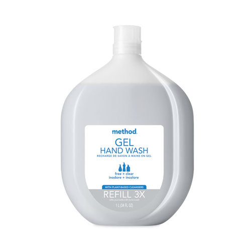 Gel Hand Wash Refill Tub, Fragrance-free, 34 Oz Tub, 4-carton