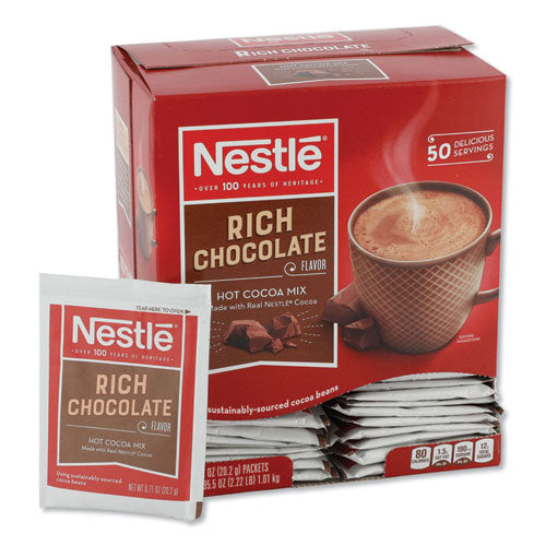 Hot Cocoa Mix, Rich Chocolate, .71oz, 50-box