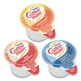 Liquid Coffee Creamer, French Vanilla-hazelnut-original, 0.38 Oz Mini Cups, 150 Cups-carton
