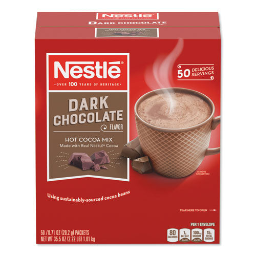 Hot Cocoa Mix, Dark Chocolate, 0.71 Oz, 50-box