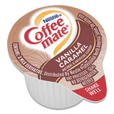Liquid Coffee Creamer, Vanilla Caramel, 0.38 Oz Mini Cups, 50-box