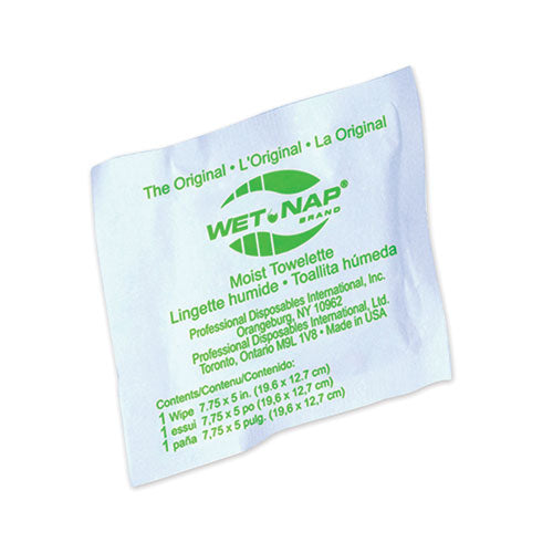 Wet-nap Premoistened Towelettes, 5 X 7 3-4, White, 100-pack, 10 Packs-carton