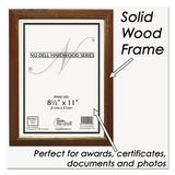 Solid Oak Hardwood Frame, 8-1-2 X 11, Walnut Finish
