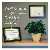 Leatherette Document Frame, 8-1-2 X 11, Black, Pack Of Two