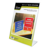 Clear Plastic Sign Holder, All-purpose, 8 1-2 X 11