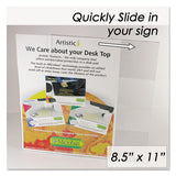 Clear Plastic Sign Holder, All-purpose, 8 1-2 X 11