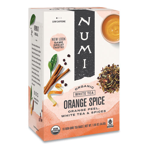 Organic Teas And Teasans, 1.58 Oz, White Orange Spice, 16-box