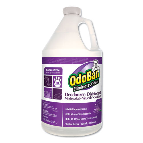 Concentrate Odor Eliminator And Disinfectant, Lavender Scent, 1 Gal Bottle, 4-carton