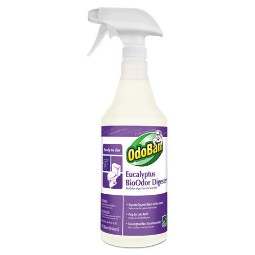 Bioodor Digester, Eucalyptus Scent, 32 Oz Spray Bottle, 12-carton