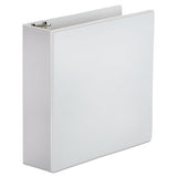 Economy Round Ring View Binder, 3 Rings, 3" Capacity, 11 X 8.5, White