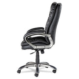 Executive Swivel-tilt Leather High-back Chair, Supports Up To 250 Lbs., Black Seat-black Back, Black Base