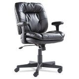 Swivel-tilt Leather Task Chair, Supports Up To 250 Lbs., Chestnut Brown Seat-chestnut Brown Back, Black Base